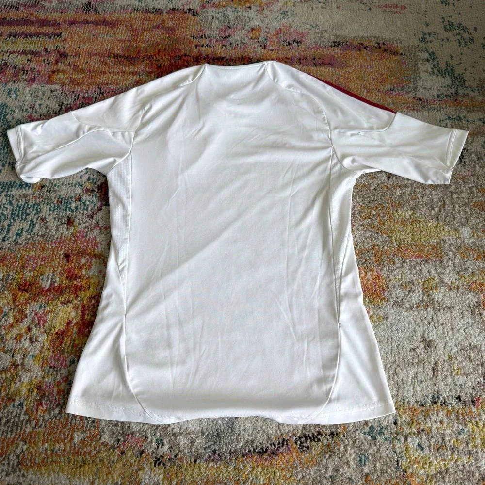 adidas Denmark 2012 Away Soccer Jersey White Red DBU 20th Anniversary M